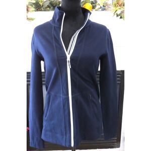 Talbots Women's Everyday Yoga Jacket Navy Blue  XS EUC